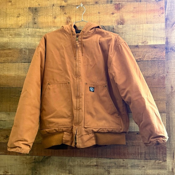 Vintage Polar King by Key Premium Hooded Lined Insulated Canvas Jacket - Picture 1 of 10